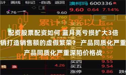 配资股票配资如何 蓝月亮亏损扩大3倍、靠高额营销打造销售额的虚假繁荣？ 产品同质化严重深陷价格战
