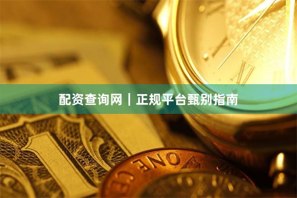 配资查询网|正规平台甄别指南